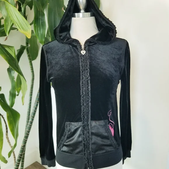 Victoria's Secret Vintage Sexy Little Things Velvet Hoodie Bikini Panty NWT Key - Picture 5 of 16